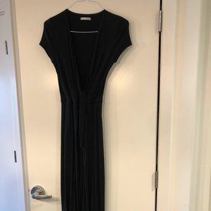 Reformation Jeans - Black Jumpsuit with Waist Tie - Ribbed - Size Medium